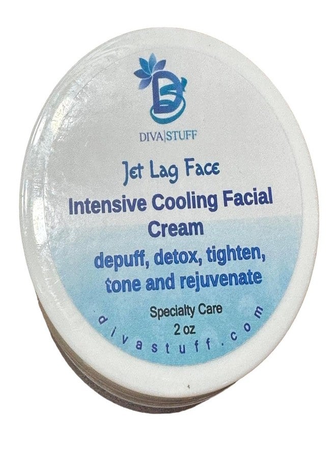 Diva Stuff Jet Lag Face Intensive Cooling Cream Clay Facial Mask, Depuff, Detox, Tighten, Tone and Rejuvenate, 2 oz - Image 1